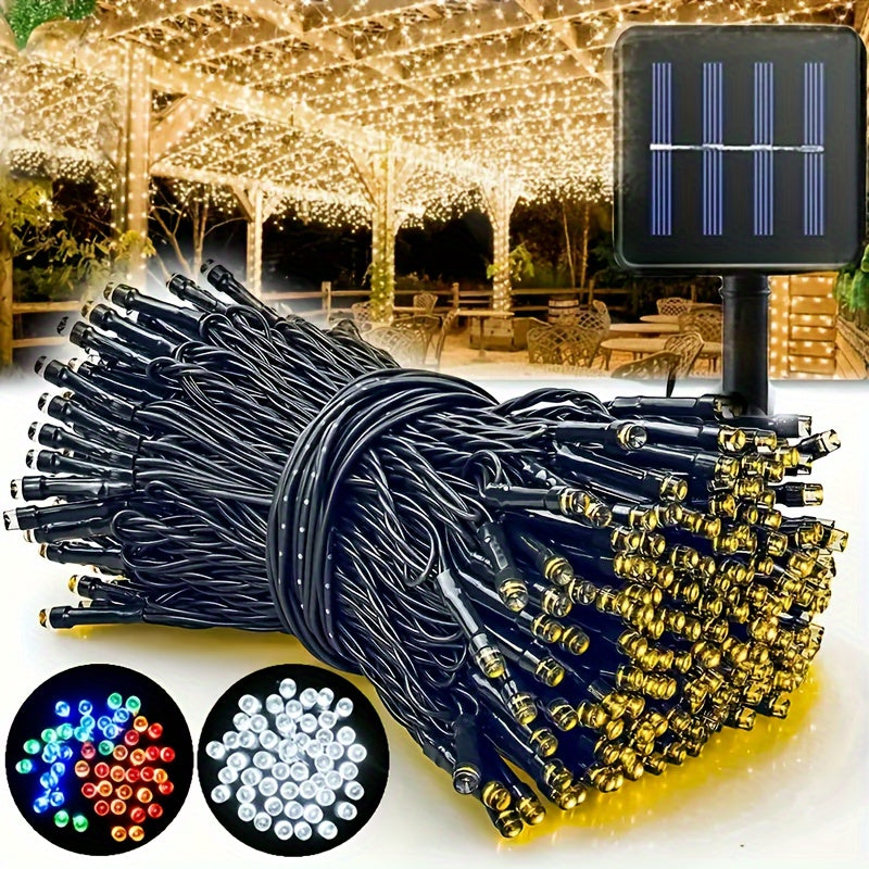 200LED 72ft Solar Powered String Lights with 8 Modes for Xmas Patio Wedding Party Decor Ambiance Lighting