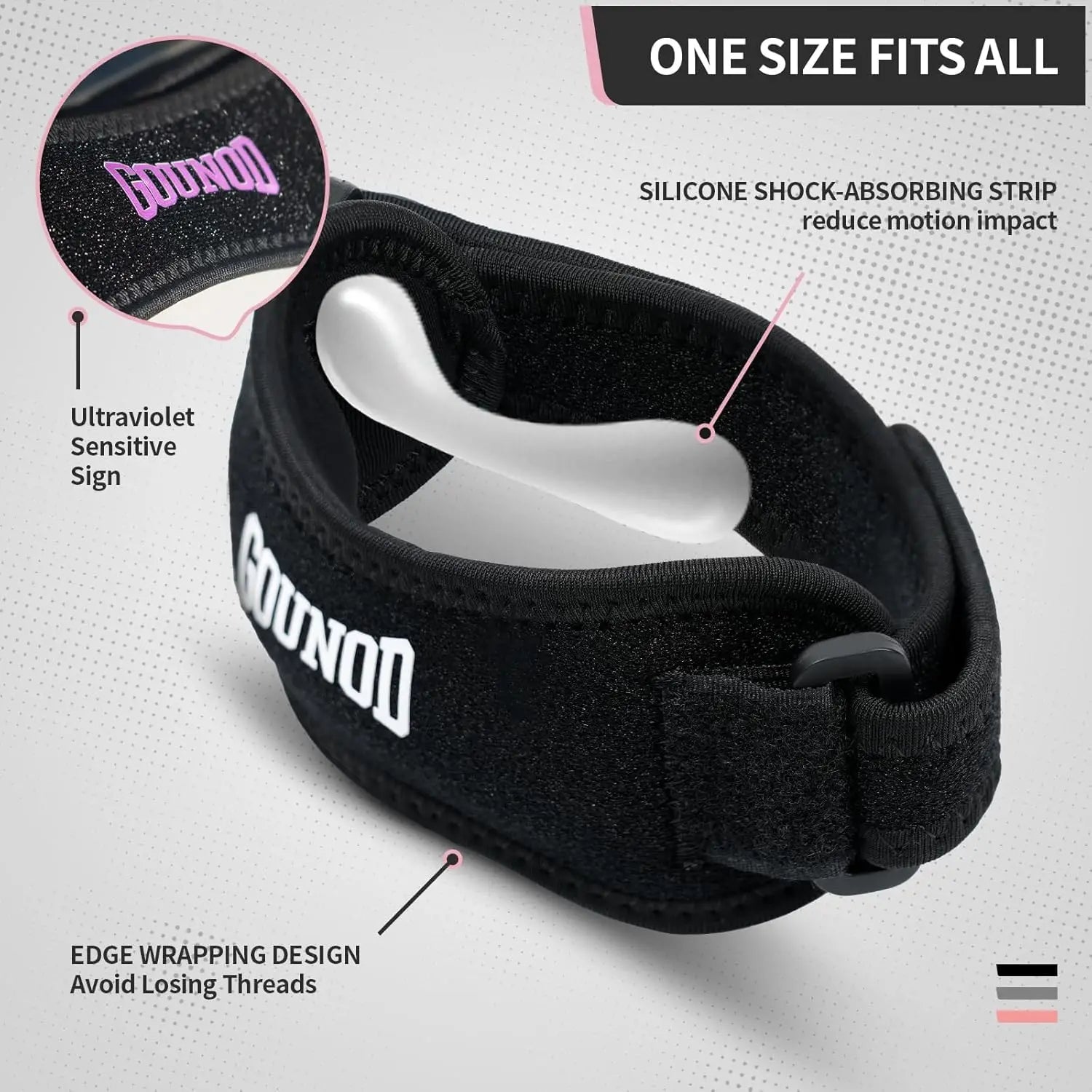 GOUNOD 2-Pack Patellar Tendon Knee Strap Set — Both Knees Covered — view 2 of braces & support