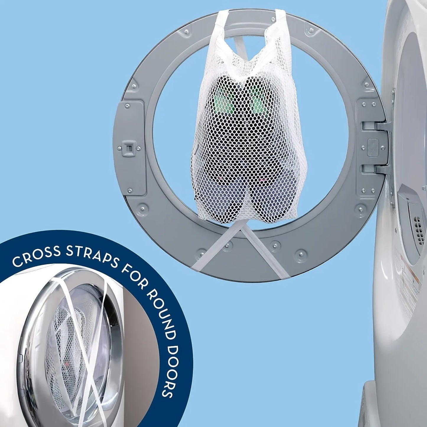 2-Pack White Shoe Laundry Bags – Mesh Sports Shoe Wash Bags for Shoes & Clothes