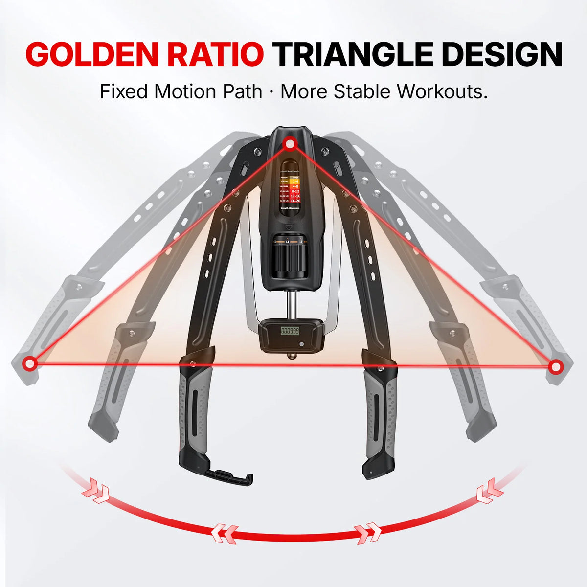 Adjustable Hydraulic Arm Trainer with Digital Counter, 22-440 lb — product photo 2