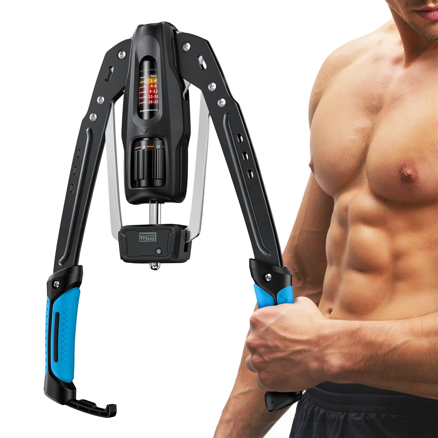 Adjustable Hydraulic Arm Trainer with Digital Counter, 22-440 lb — product photo 8