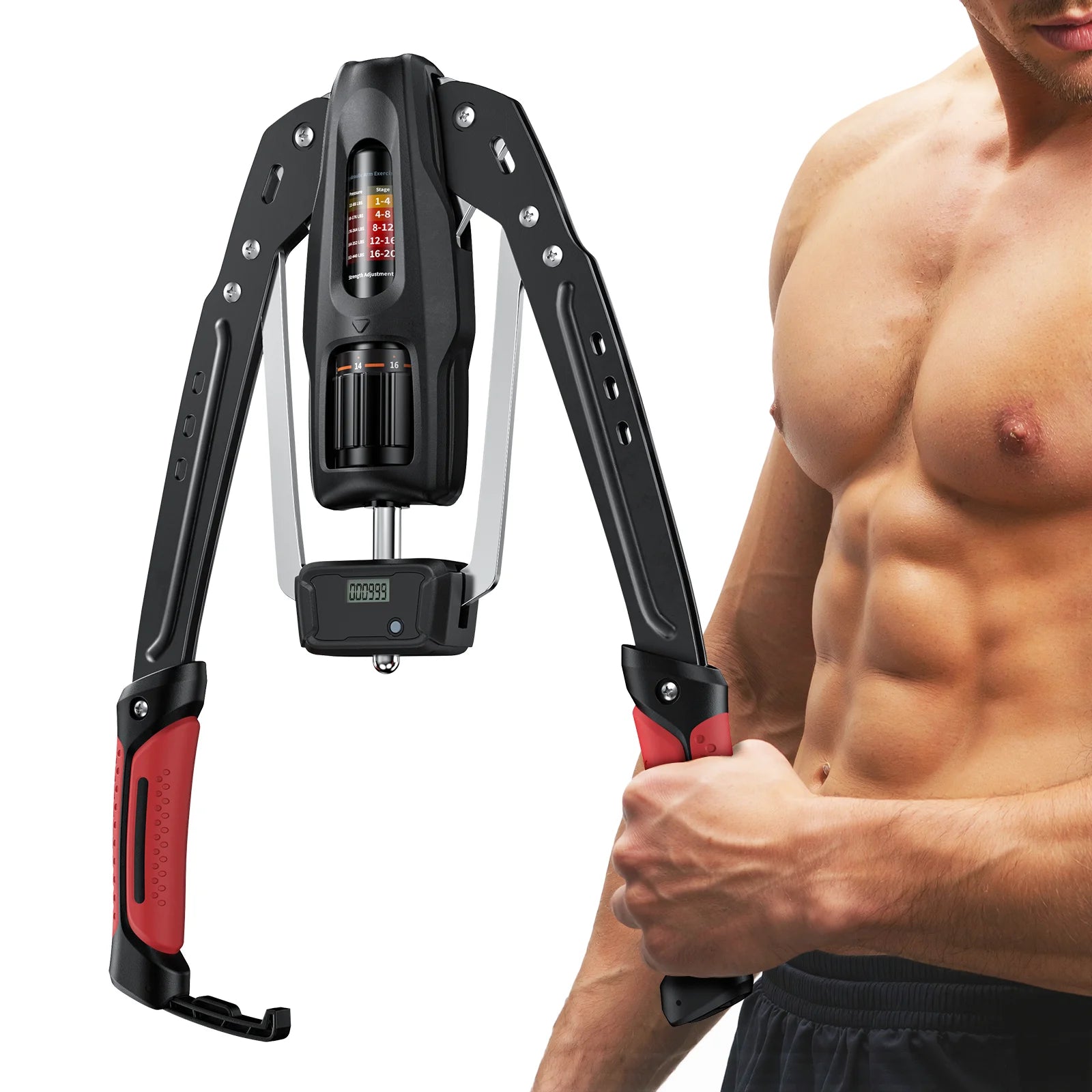 Adjustable Hydraulic Arm Trainer with Digital Counter, 22-440 lb — product photo 9