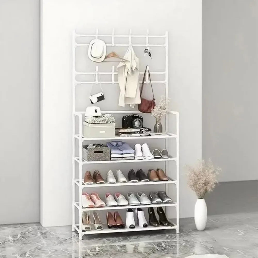 Storage Organizer Shoe Rack Entryway — Multi-Functional Large Capacity Shelf for Shoes, Bags & Slippers — view 3 of storage & organisation