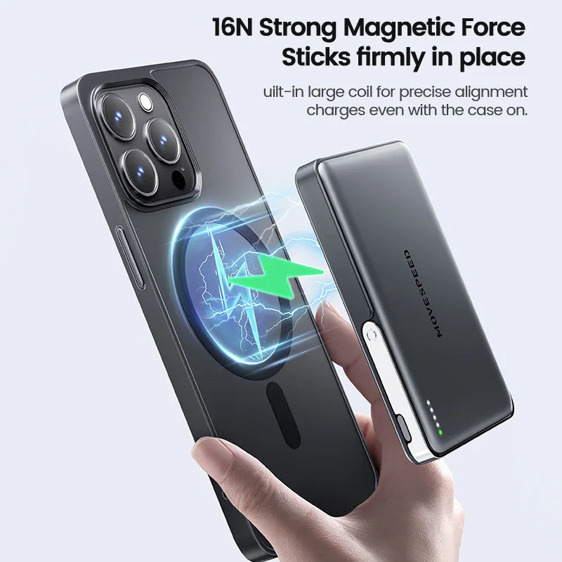 MOVESPEED S10 Pro Magnetic 10000mAh Power Bank with Stand — MagSafe Battery — view 4 of power banks