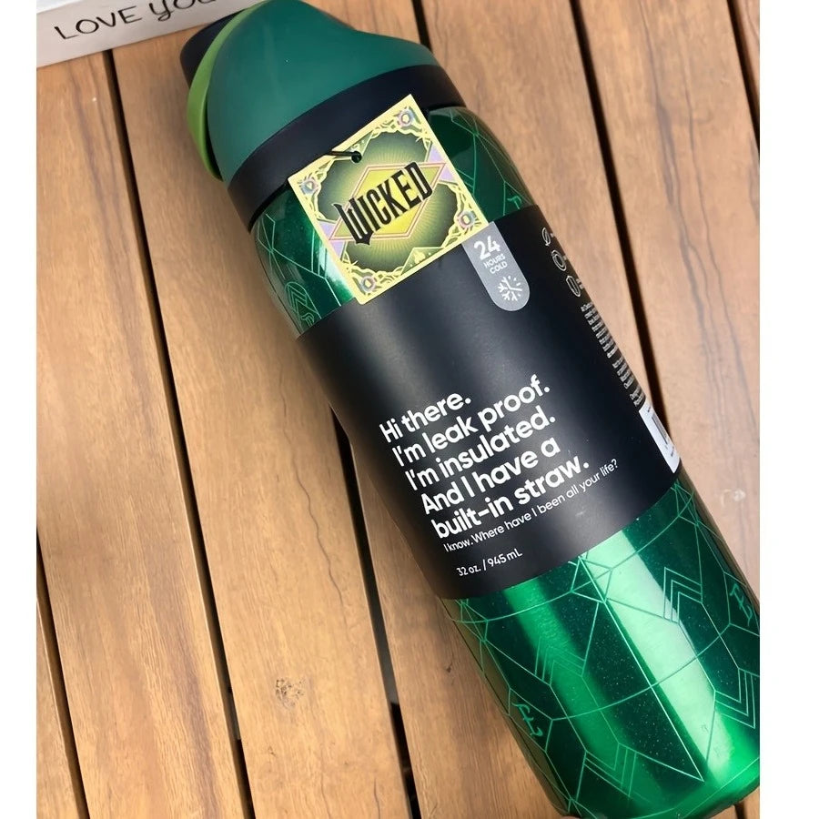 24oz / 32oz Insulated Stainless Tumbler with Straw — Carry-Handle Cup — view 5 of outdoor sports