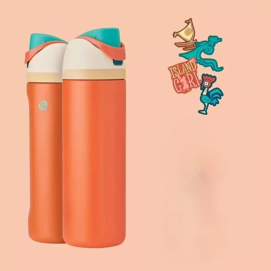 24oz / 32oz Insulated Stainless Tumbler with Straw — Carry-Handle Cup