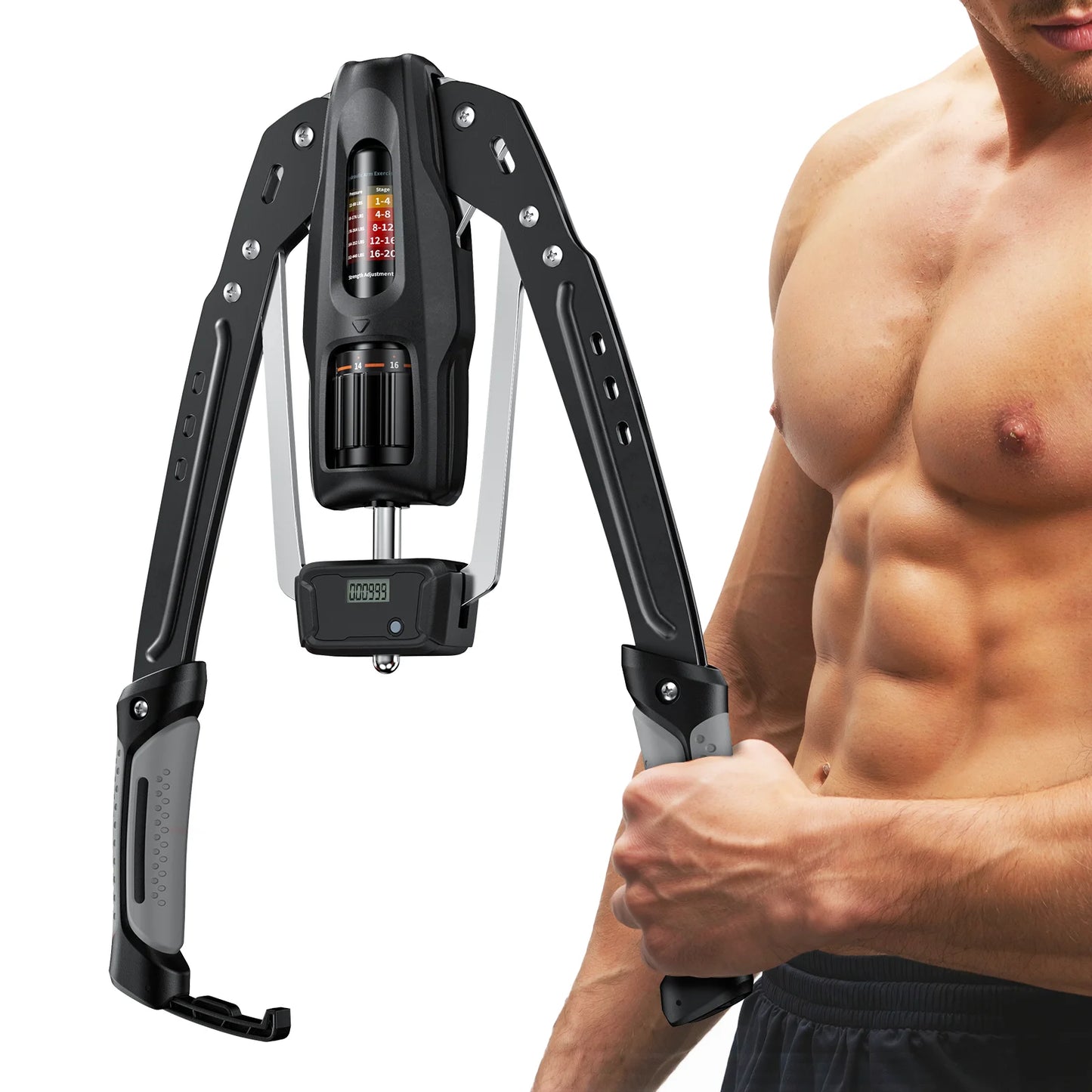 Adjustable Hydraulic Arm Trainer with Digital Counter, 22-440 lb — product photo 1