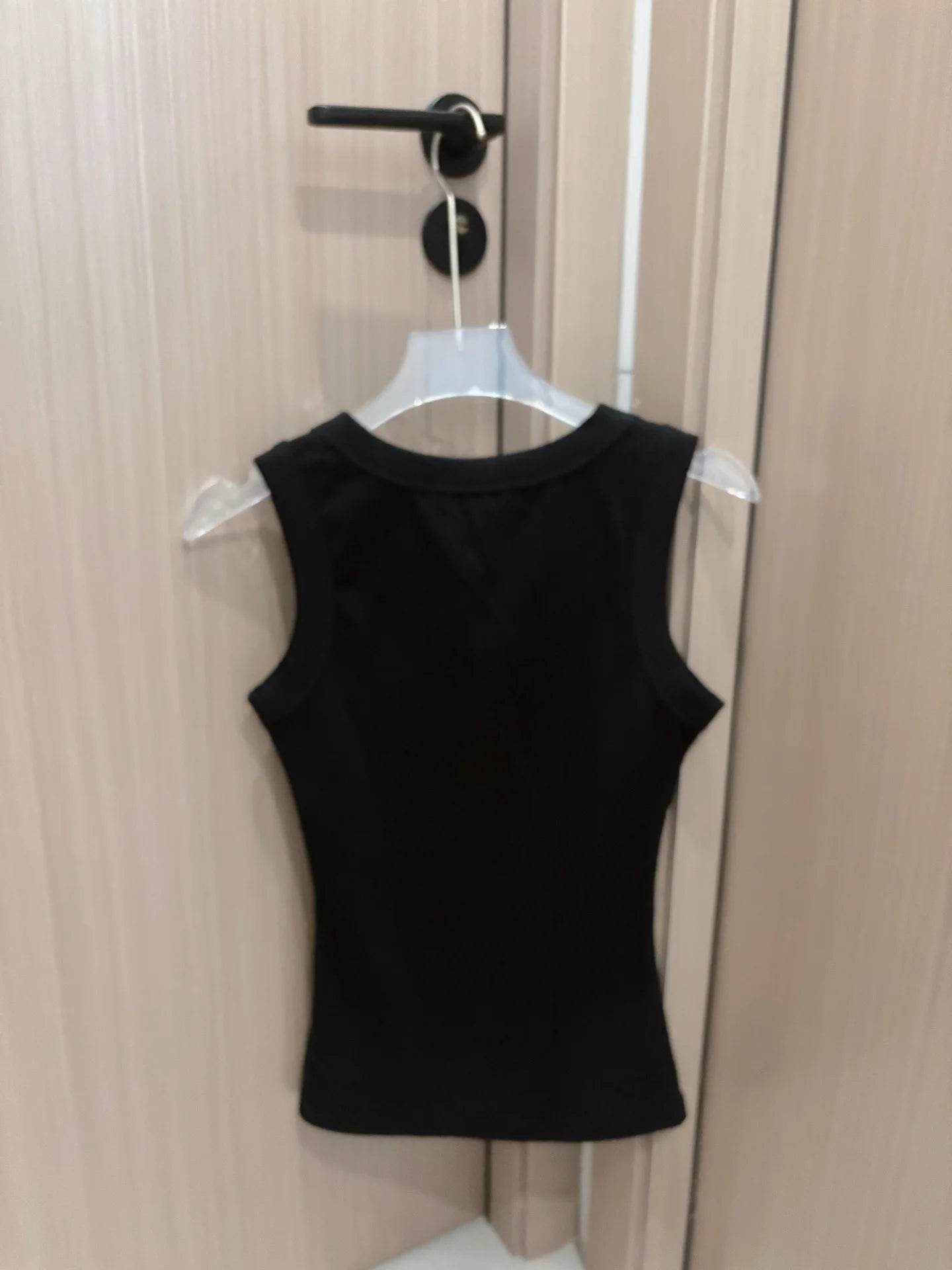 Street-Style Knit Camisole Vest — Slim-Fit Solid Knitted Tank for Spring & Summer — view 2 of tanks & camisoles
