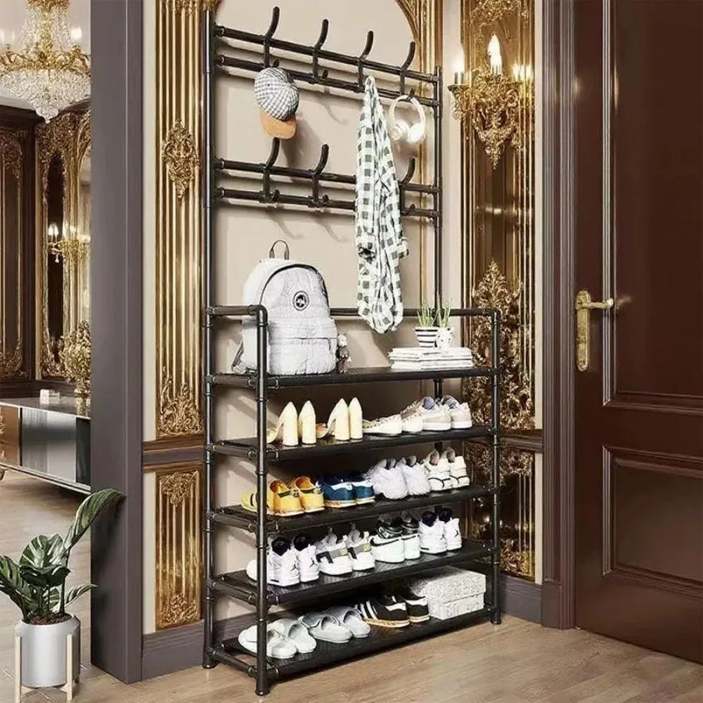 Storage Organizer Shoe Rack Entryway — Multi-Functional Large Capacity Shelf for Shoes, Bags & Slippers — view 5 of storage & organisation