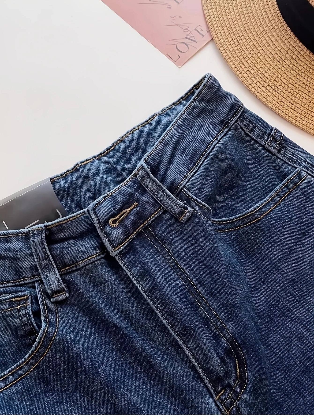 Ruffle-Hem Flared Jeans — High-Waist All-Season Romantic Denim — variant view 4