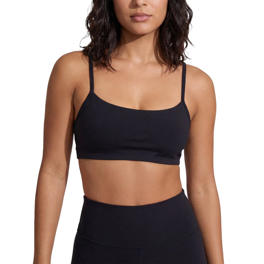 Women’s Cotton Padded Yoga Bra — Comfortable Fitness & Exercise Sports Bra — view 1 of sports bras