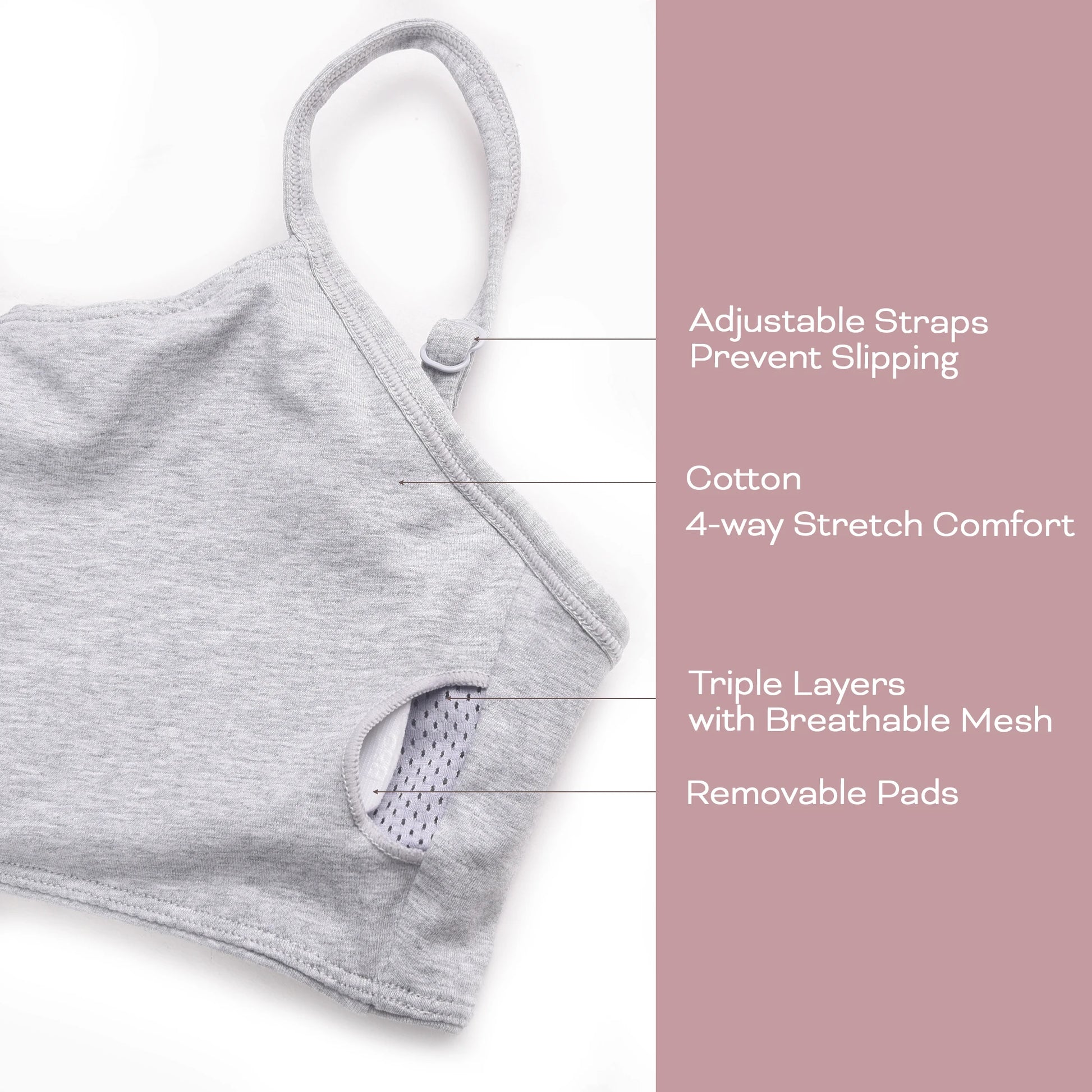 Women’s Cotton Padded Yoga Bra — Comfortable Fitness & Exercise Sports Bra — view 2 of sports bras