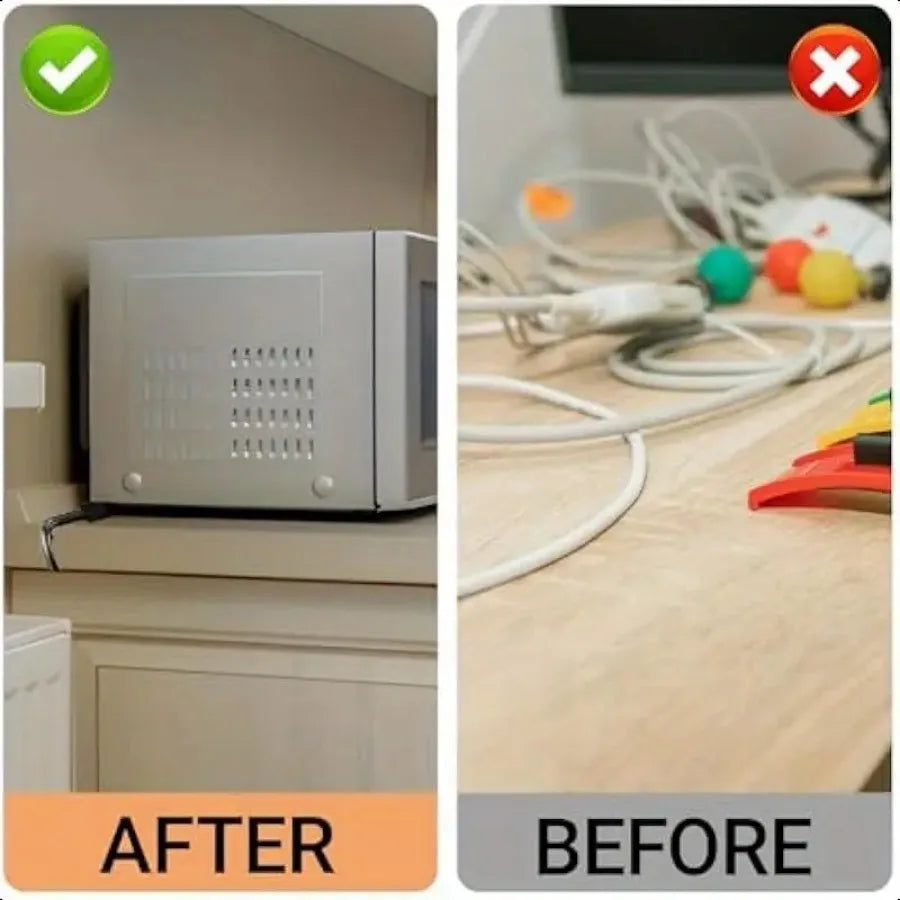 10-Pack Self-Adhesive Nylon Zip Ties – Black/White Cable Management Wire Holders