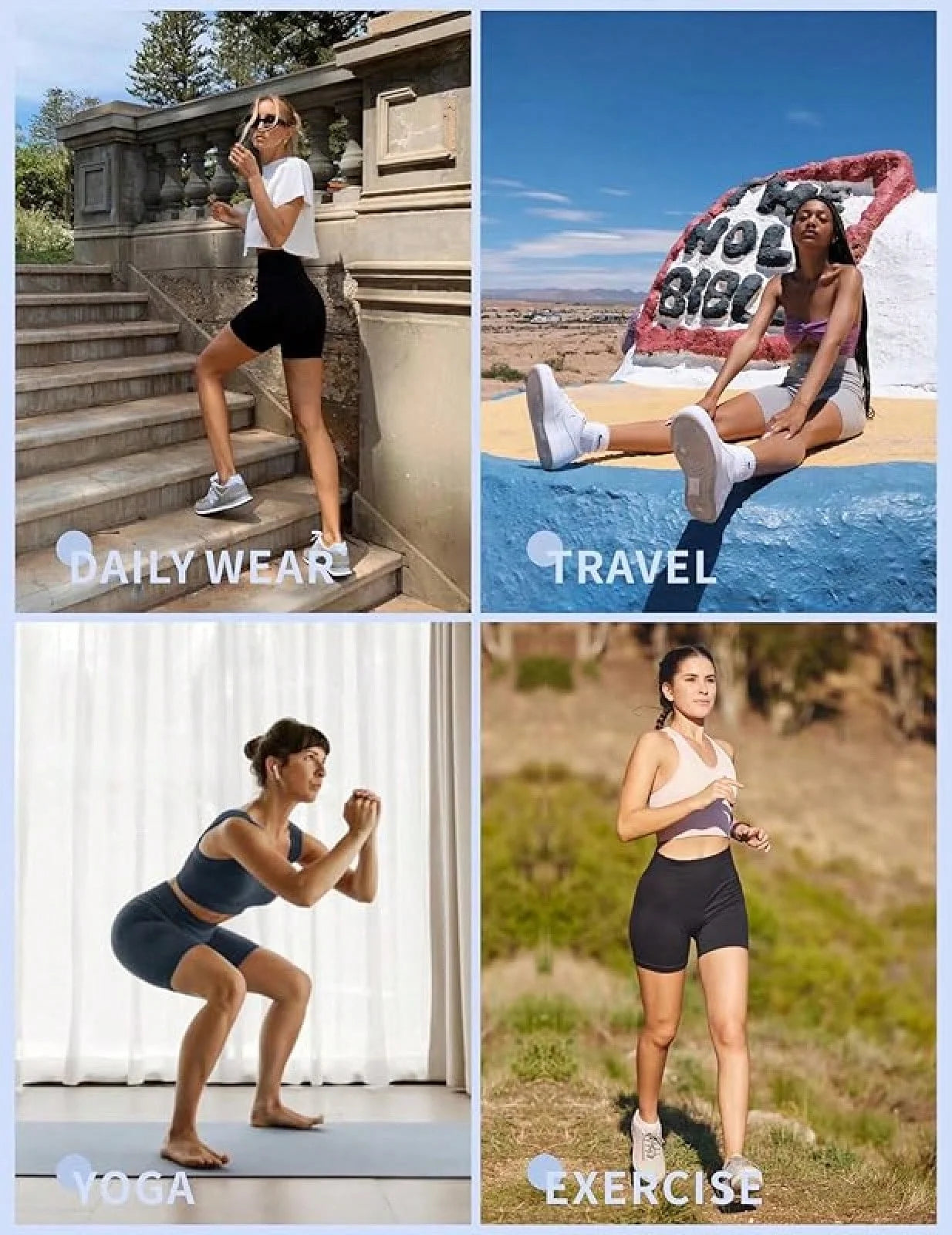 Women&rsquo;s High-Waisted Biker Shorts &mdash; Tummy-Control Black Yoga Leggings Shorts with Pockets — view 5 of shorts