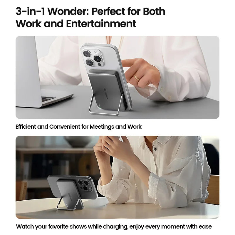 MOVESPEED S10 Pro Magnetic 10000mAh Power Bank with Stand — MagSafe Battery — view 2 of power banks