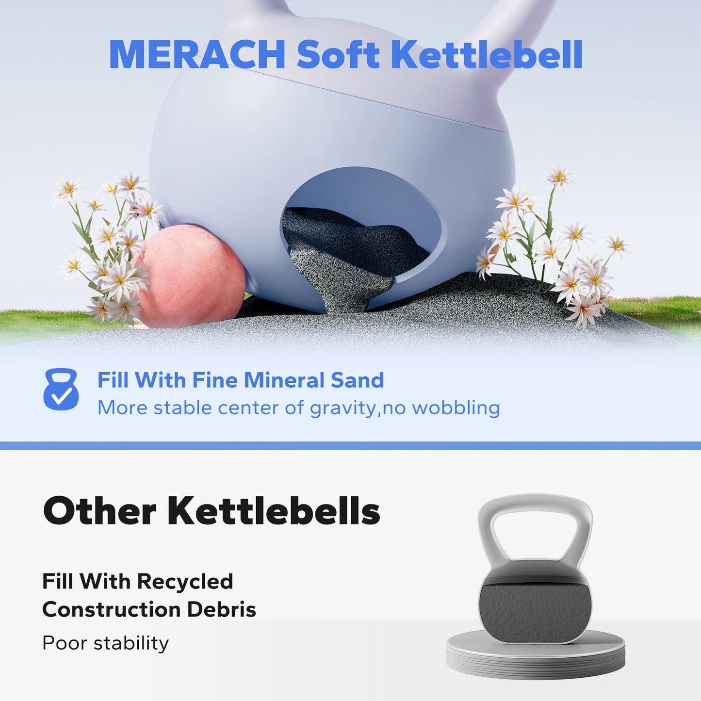 Sand-Filled PVC Kettlebell, Shock-Absorbing Quiet Design — product photo 5