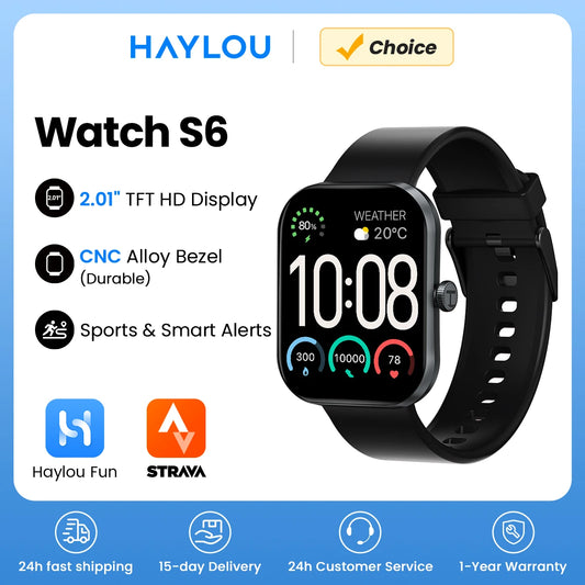 HAYLOU Watch S6 Smart Watch — 2.01in HD Bluetooth Voice Calling IP68 Smartwatch — view 1 of smart watches