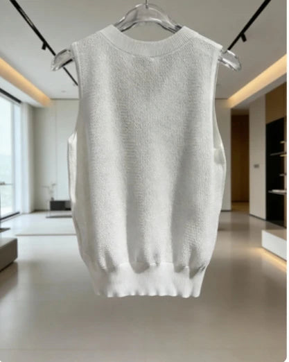 26 Women's Tank Top Summer Strap Short Knitted Hoodie Short Style Elegant Comfortable Solid Color Tank Top — view 2 of product