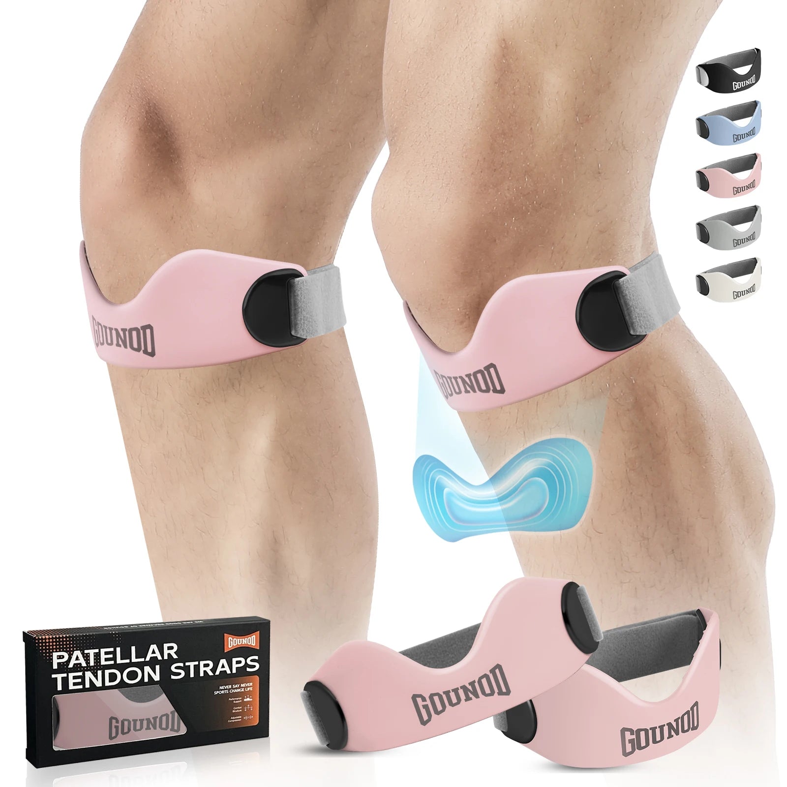 GOUNOD Patellar Tendon Knee Strap — Adjustable Pain Relief for Runners — view 9 of braces & support
