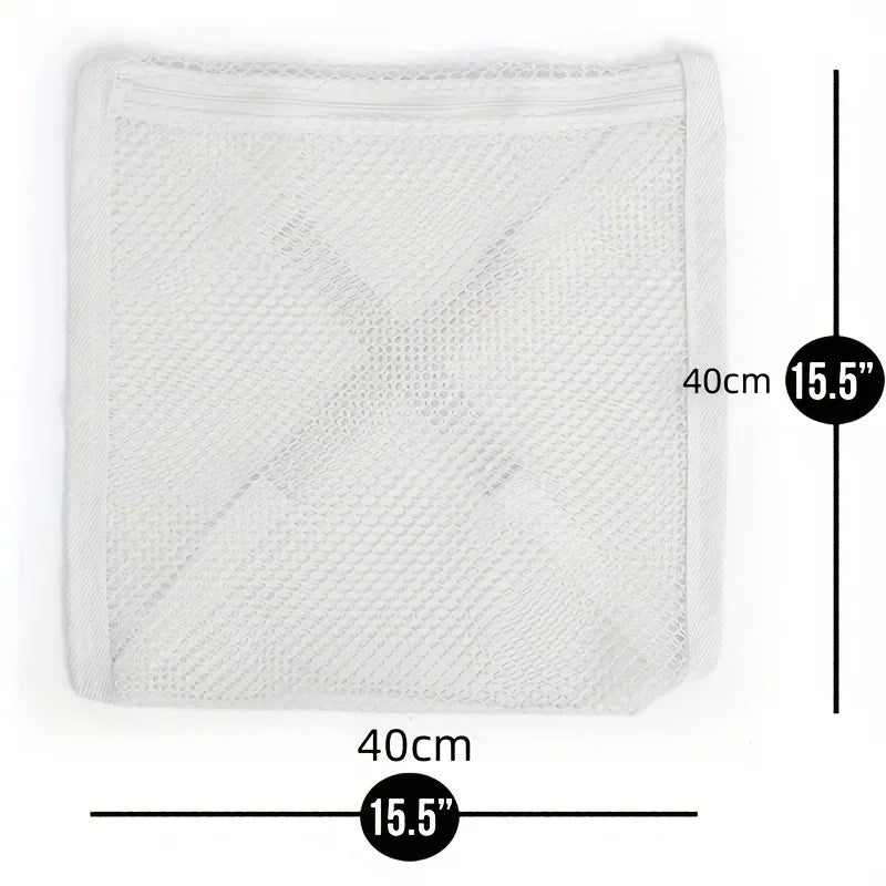 2-Pack White Shoe Laundry Bags – Mesh Sports Shoe Wash Bags for Shoes & Clothes