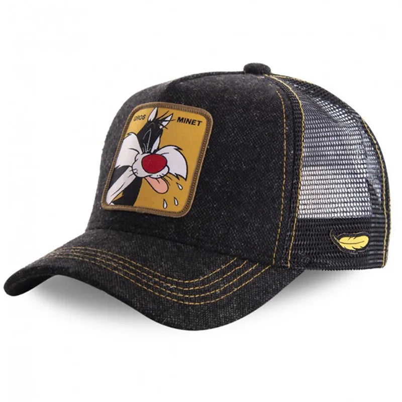 Anime Cartoon Baseball Cap — High-Quality Patch Trucker Hat Men Women Fandom Collectible — view 13 of hats & caps