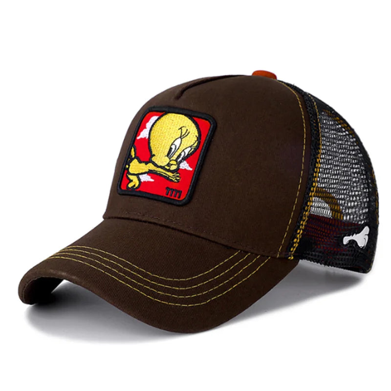Anime Cartoon Baseball Cap — High-Quality Patch Trucker Hat Men Women Fandom Collectible