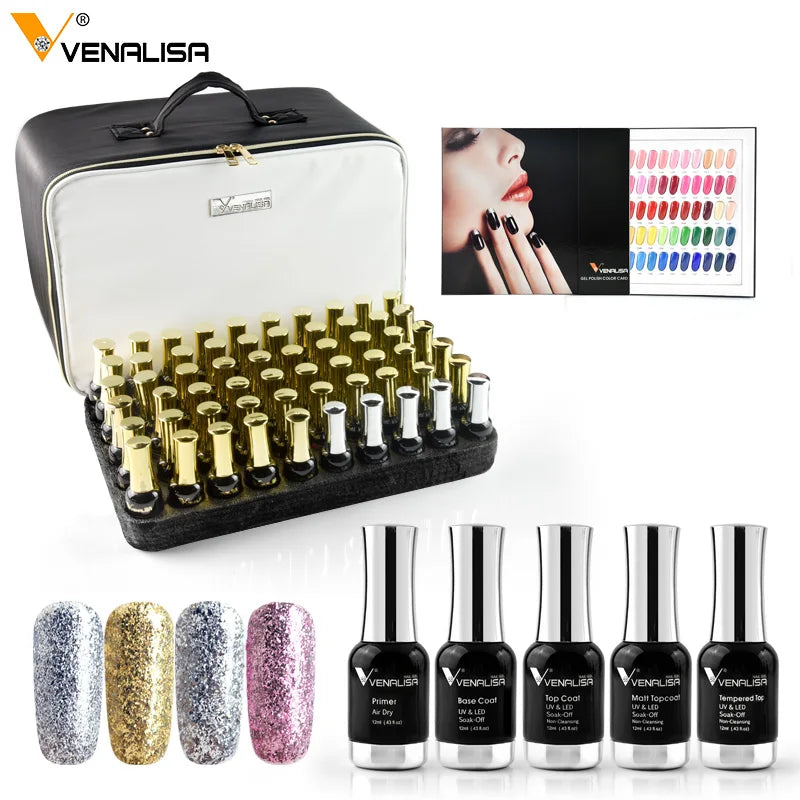 VENALISA Gel Polish Set (120PCS × 12ml) – TPO-Free Color Gel Nail Kit for Nail Art & Salon-Style Manicures