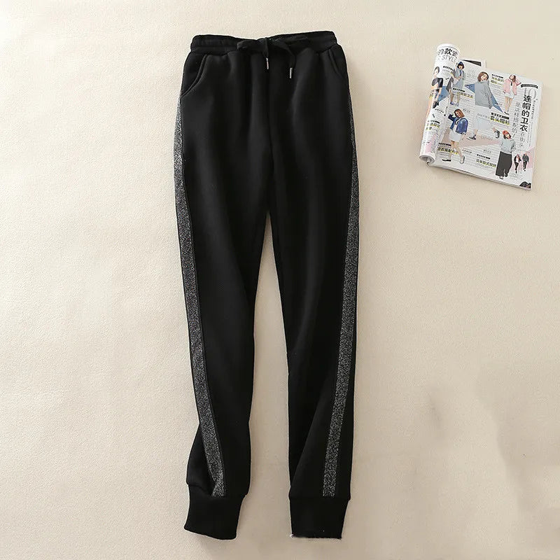 Winter Thick Fleece Women Sport Pant Loose Warm Sweatpant Running Jogger Fitness Gym Workout Casual Pant Trouser Sportswear