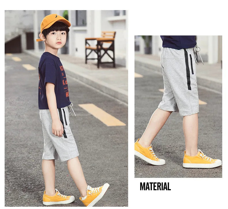 2025 Kids’ Knitted Summer Shorts – Zipper Pocket Casual Sports Shorts for Boys (Ages 3-14)