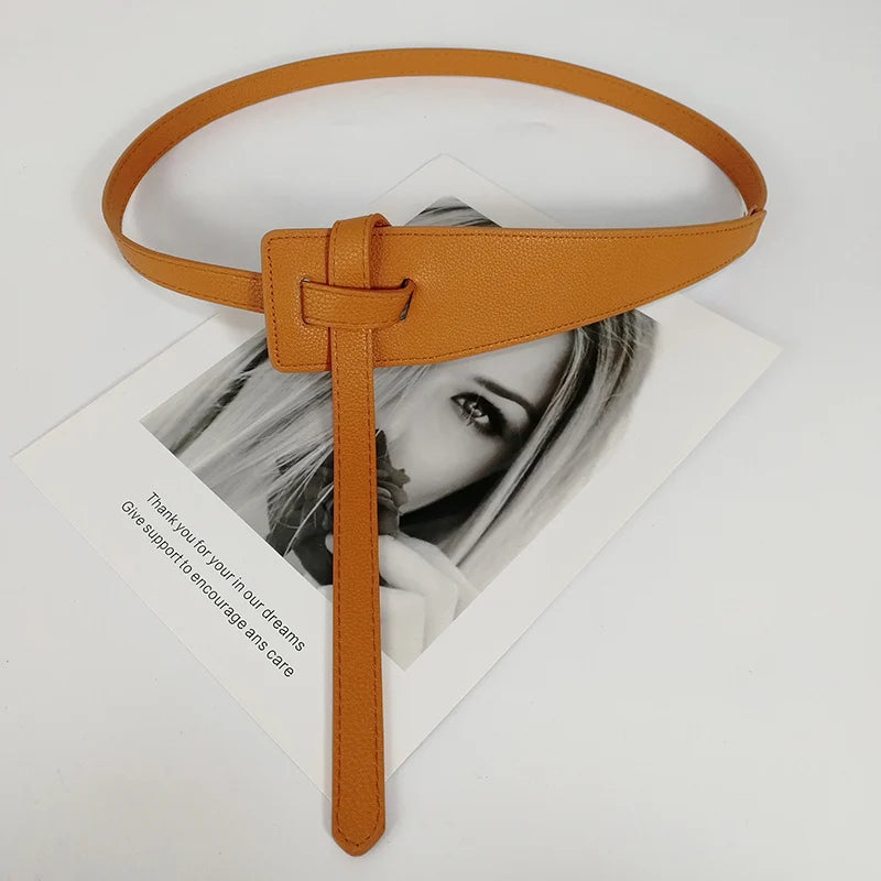 Belts Designer Knot PU Leather Women's Wide Waistband — Cummerbund Style — view 10 of belts