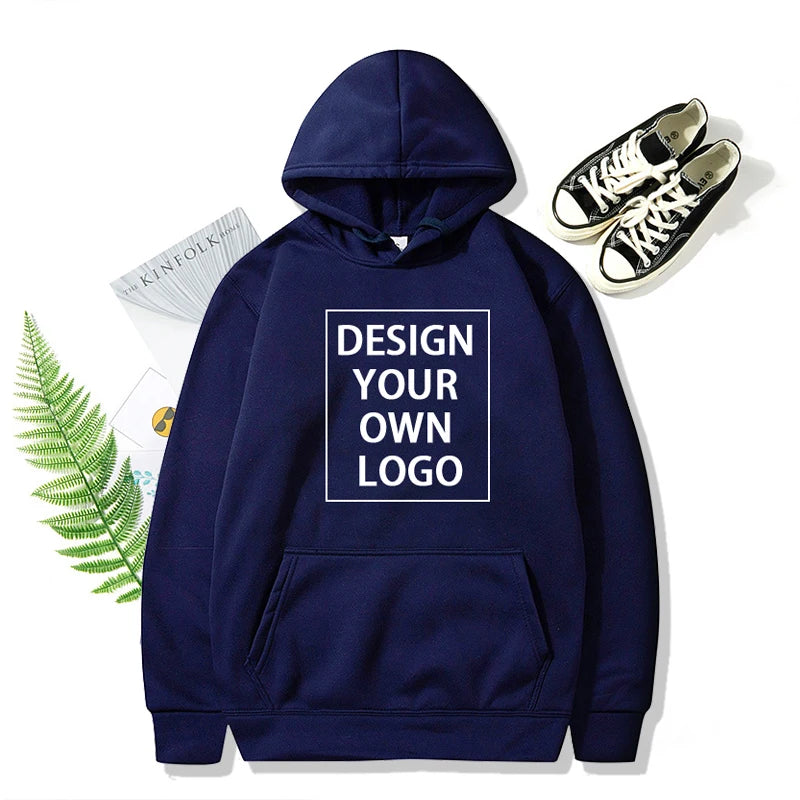 Customize Hoodies Men Women Casual Hoody Own Design LOGO Pullover DIY Picture Text Sweatshirt Clothing Loose Trend New Top Wear