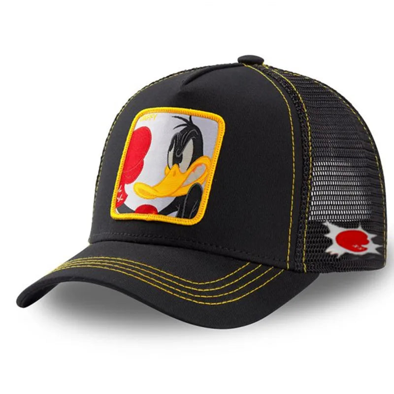 Anime Cartoon Baseball Cap — High-Quality Patch Trucker Hat Men Women Fandom Collectible