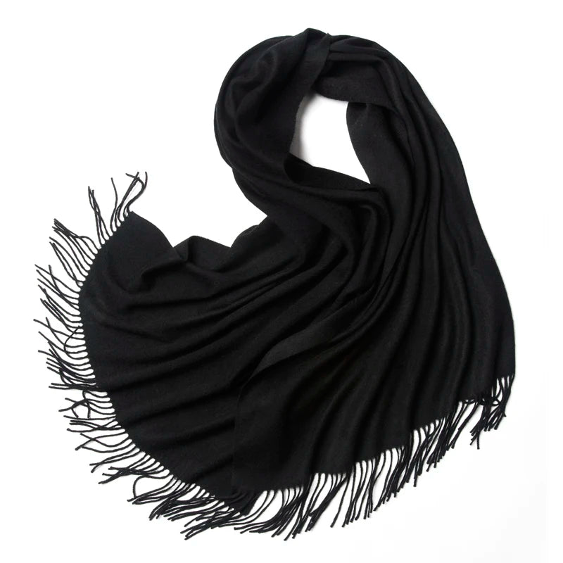 Pashmina Cape Scarf Stripe — Cashmere Shawl Poncho Statement Wrap, Autumn Editorial Piece — view 14 of scarves & wraps