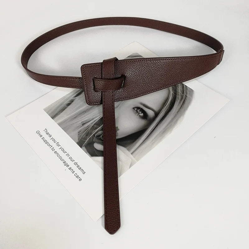 Belts Designer Knot PU Leather Women's Wide Waistband — Cummerbund Style — view 7 of belts