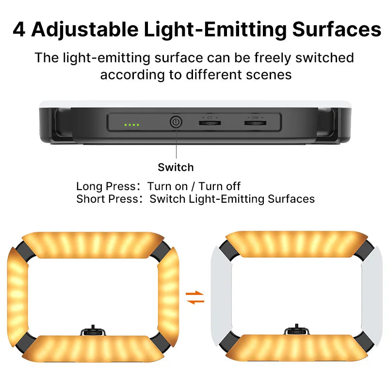 U-200 Bi-Color Ring Light – LED Video Light with Phone Clip & Cold Shoe for Live Streaming — view 4 of shoes & footwear