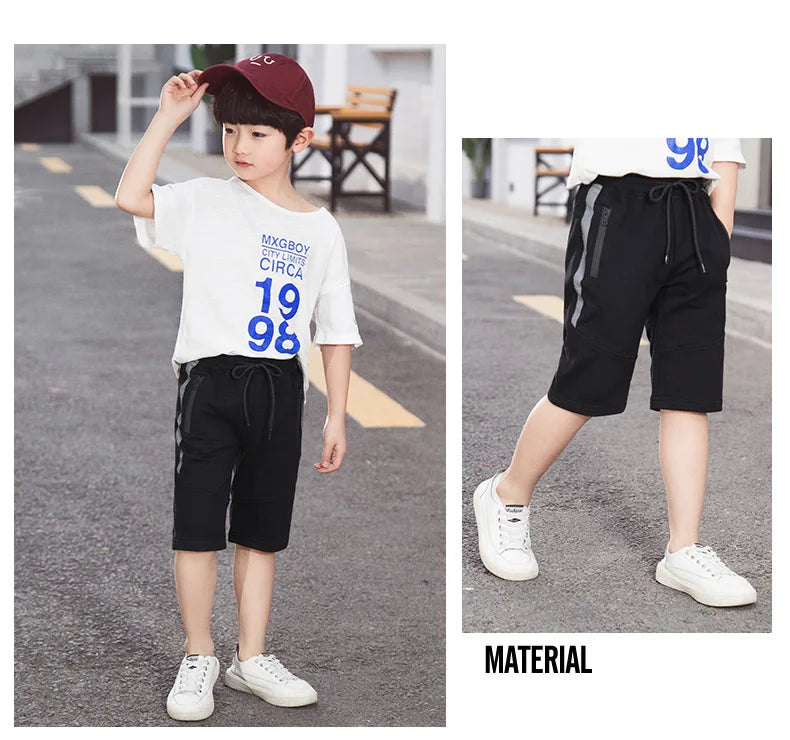 2025 Kids’ Knitted Summer Shorts – Zipper Pocket Casual Sports Shorts for Boys (Ages 3-14)