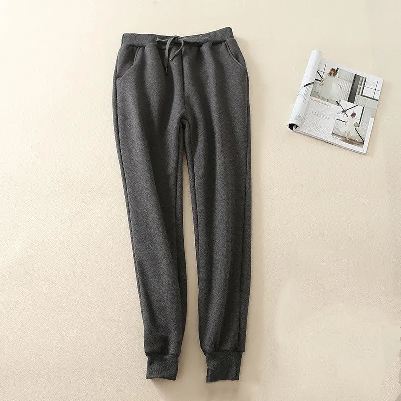 Winter Thick Fleece Women Sport Pant Loose Warm Sweatpant Running Jogger Fitness Gym Workout Casual Pant Trouser Sportswear