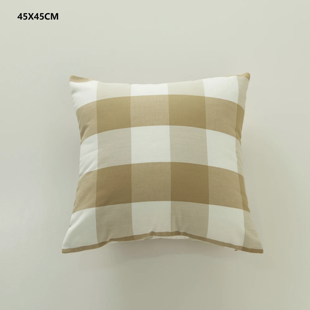 Plaid Sofa Cushion Cover &mdash; 30&times;50 &amp; 45&times;45 cm Multi-Color Stripe Pillowcase