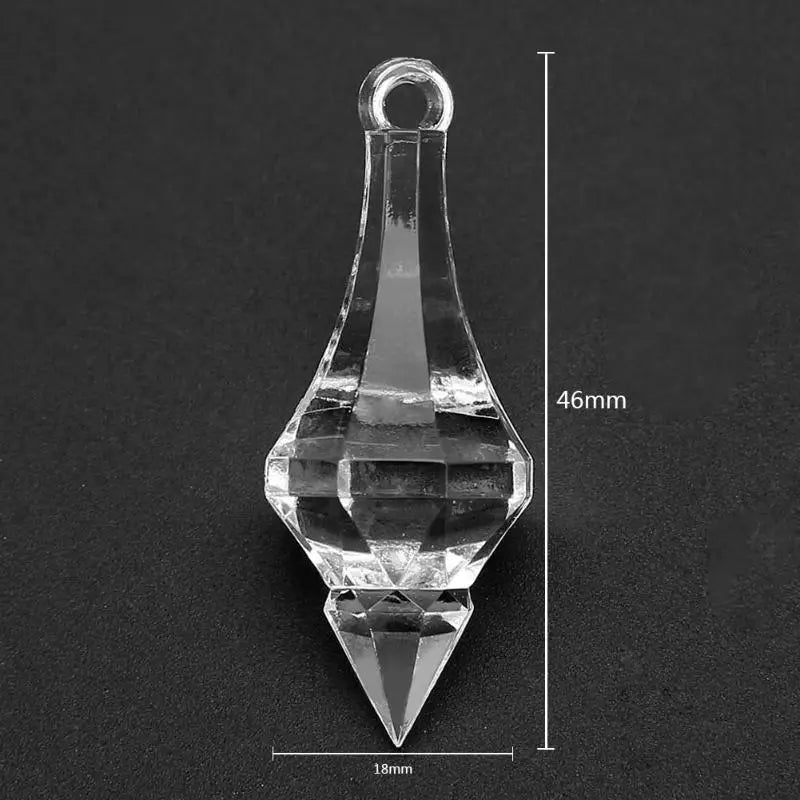 Home Decor Hanging Diamond Drop Crystal Beads — 10 Pcs Acrylic Chandelier DIY Wedding Pendants — view 6 of home decor