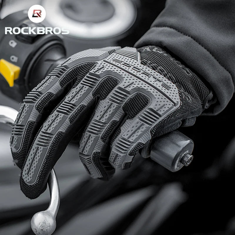 ROCKBROS Cycling Gloves Thermal Winter Full-Finger — Windproof Touchscreen SBR Shockproof Bike Gloves — view 3 of gloves