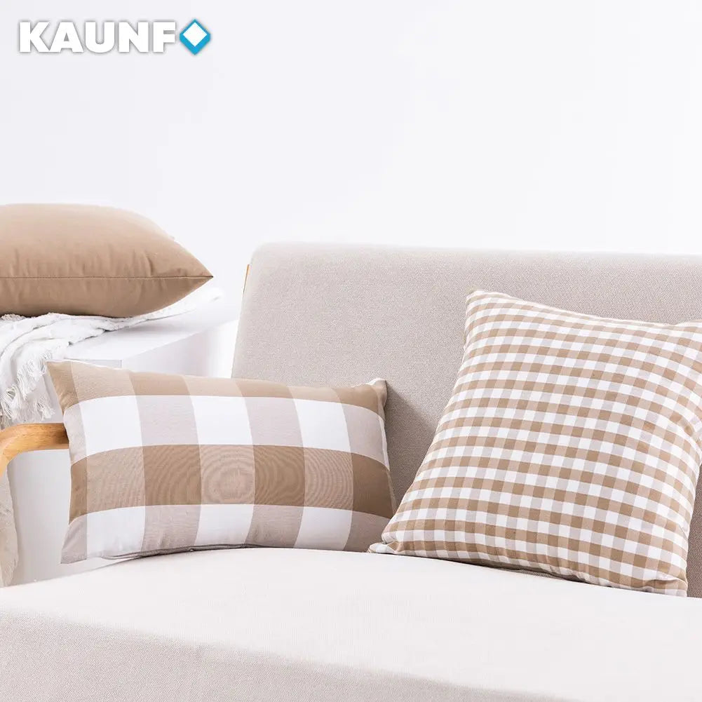 Buffalo Check Plaid Throw Pillow Covers &mdash; Farmhouse Christmas Cotton Linen Cushion Case — view 4 of cushion covers & pillow cases