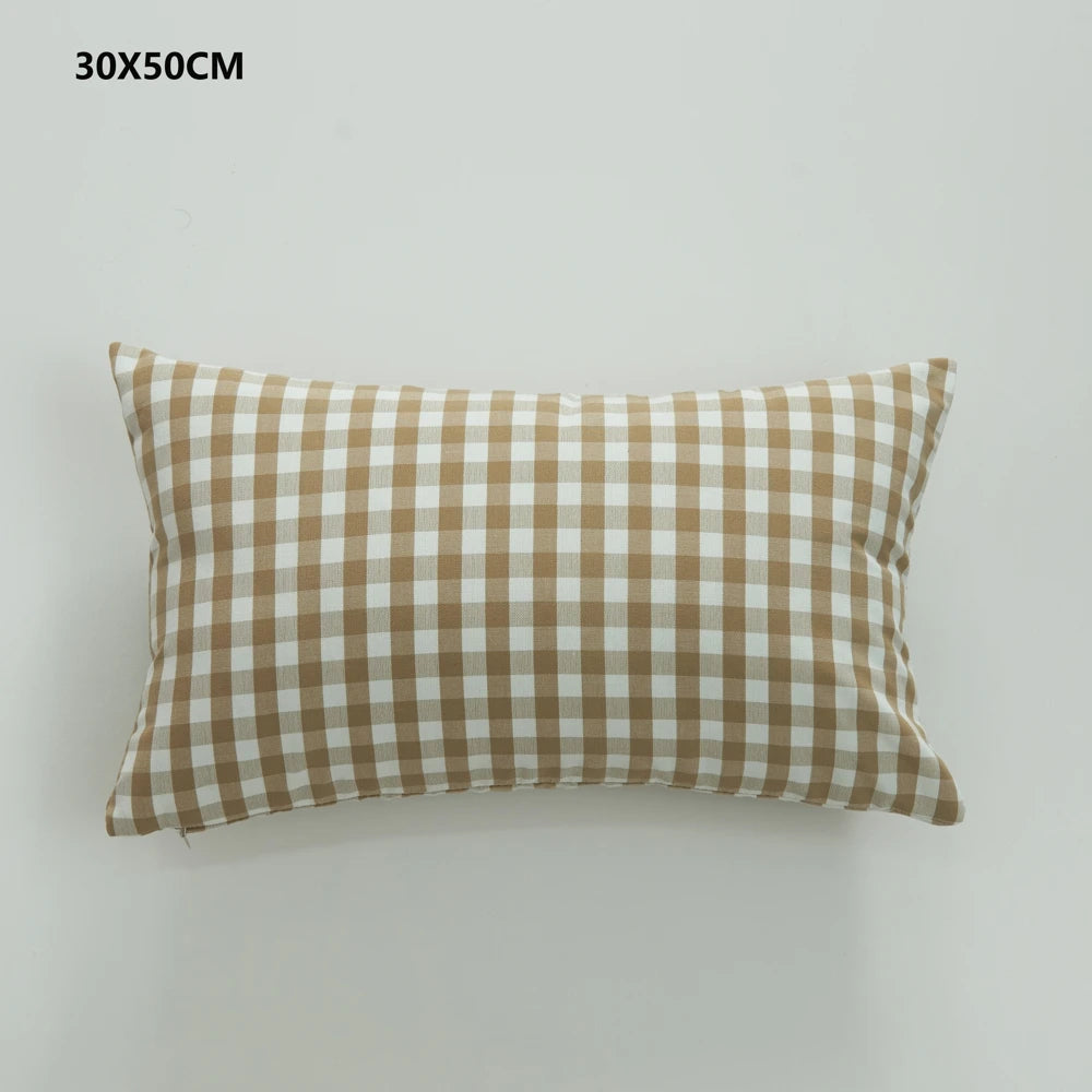 Plaid Sofa Cushion Cover &mdash; 30&times;50 &amp; 45&times;45 cm Multi-Color Stripe Pillowcase — view 7 of cushion covers & pillow cases