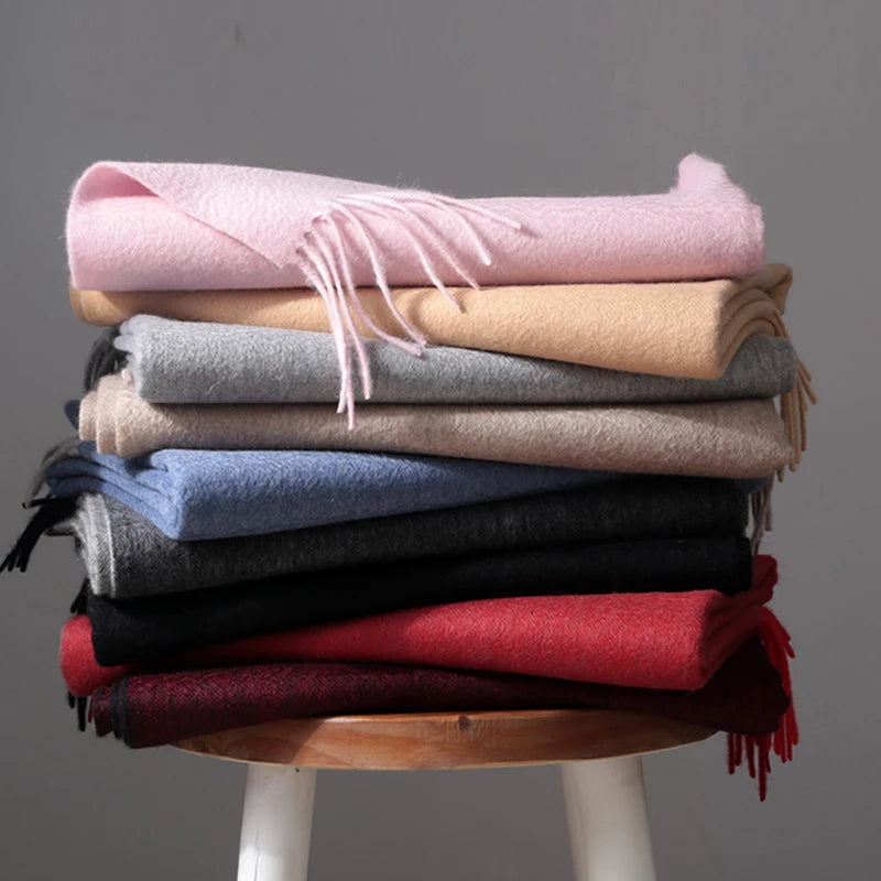 Pashmina Cape Scarf Stripe — Cashmere Shawl Poncho Statement Wrap, Autumn Editorial Piece — view 1 of scarves & wraps