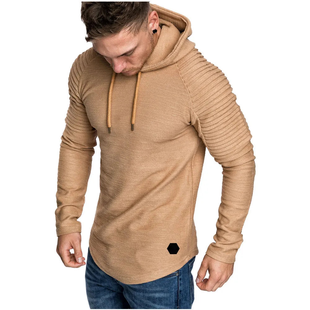 MRMT 2024 Brand New Hooded Sweatshirts Raglan Fringe Folds Long Sleeve Men Hoody Pullovers Clothing Man Hoodies Sweatshirts