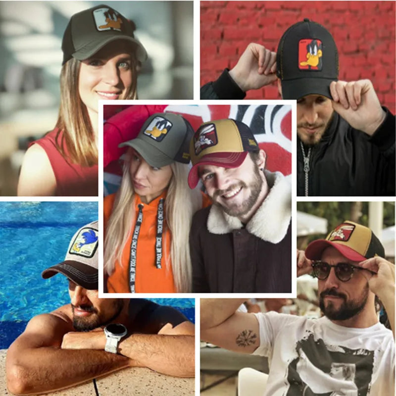 Anime Cartoon Baseball Cap — High-Quality Patch Trucker Hat Men Women Fandom Collectible — view 6 of hats & caps