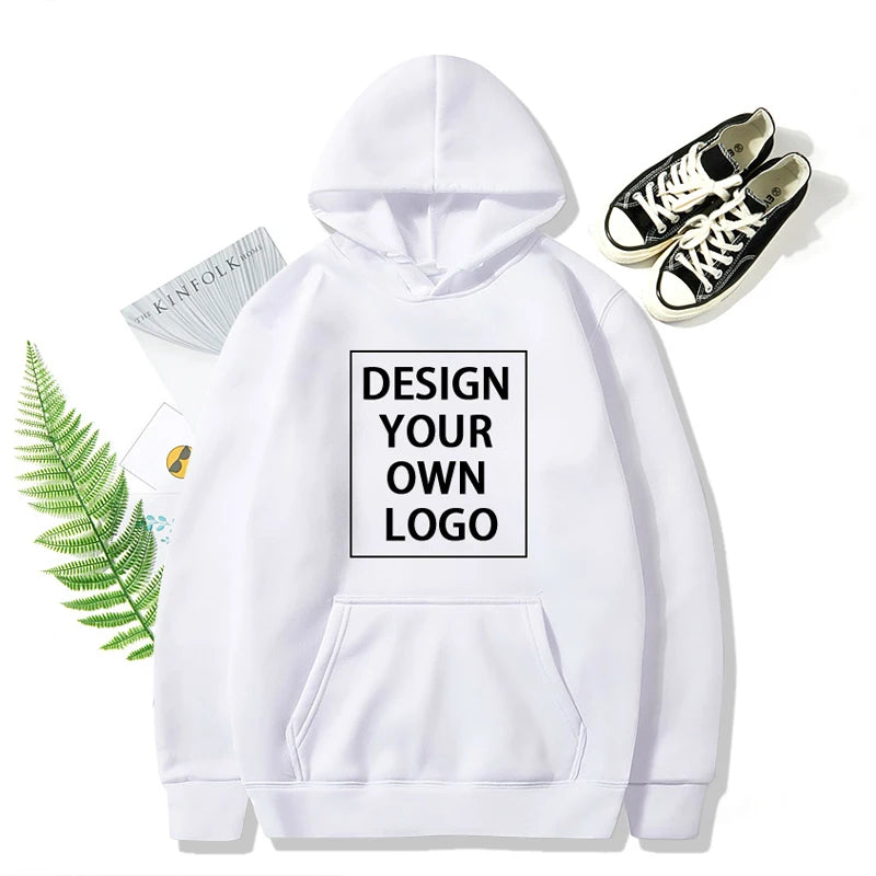 Customize Hoodies Men Women Casual Hoody Own Design LOGO Pullover DIY Picture Text Sweatshirt Clothing Loose Trend New Top Wear