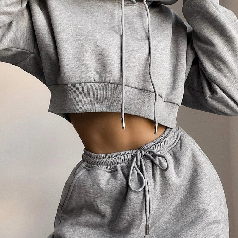 Plus-Size Hooded Tracksuit &mdash; Women&rsquo;s Autumn Loose Large-Size Sweatshirt &amp; Pants Set — view 4 of tracksuits