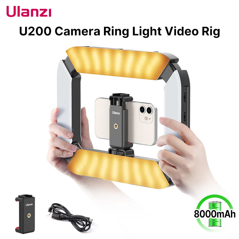 U-200 Bi-Color Ring Light – LED Video Light with Phone Clip & Cold Shoe for Live Streaming — view 2 of shoes & footwear