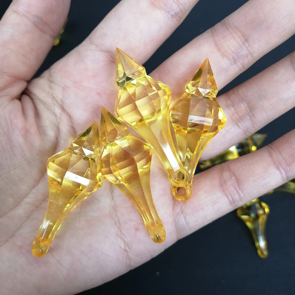 Home Decor Hanging Diamond Drop Crystal Beads — 10 Pcs Acrylic Chandelier DIY Wedding Pendants — view 12 of home decor