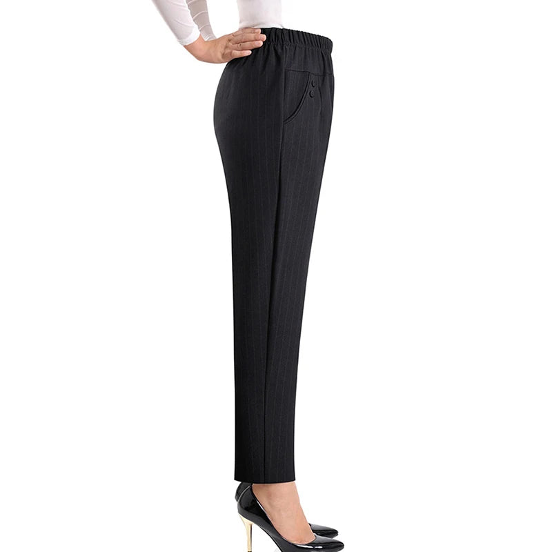 2025 Women’s Oversized High-Waist Stretch Pants – Loose-Fit Elastic Trousers (Up to 8XL)